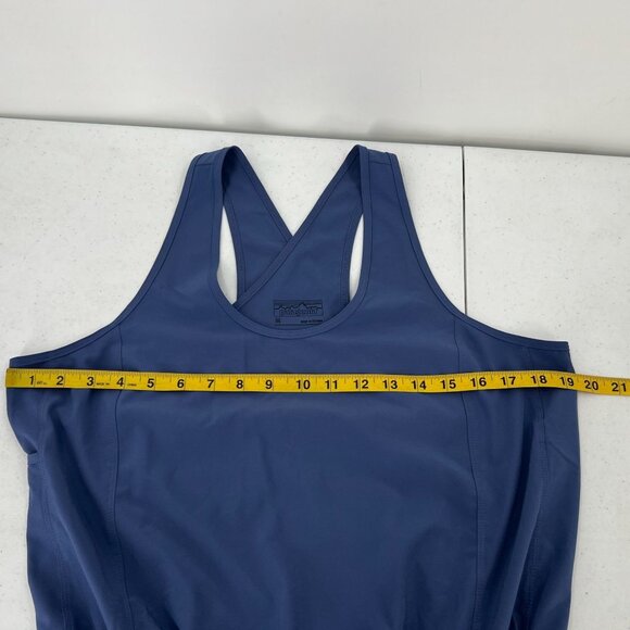 Patagonia Fleetwith Travel Dress M Blue Tank Drawstring Waist Stretch Active - Picture 7 of 13